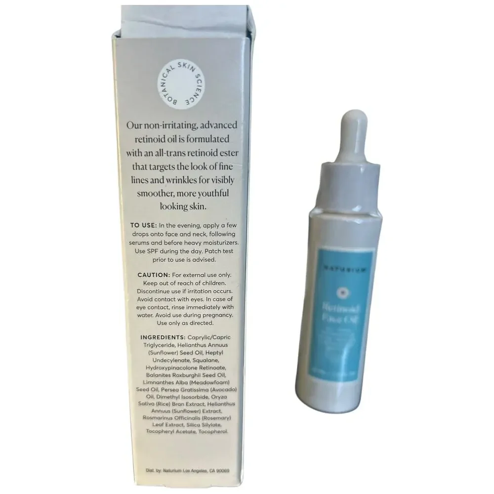 NEW Naturium Retinoid Face Oil for Sensitive Skin Lines Discoloration Hydration